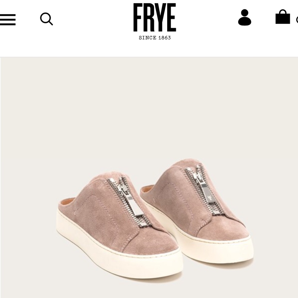 Frye Lena suede mule sneaker dusty rose-worn once